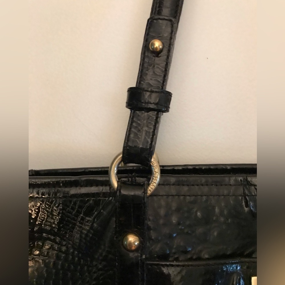 Brahmin Black Croc-Embossed Tote Bag - Picture 4 of 15